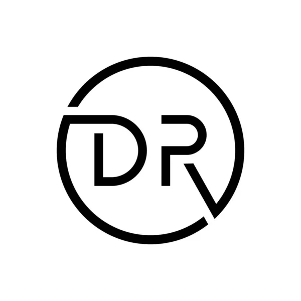 Úvodní Letter Logo Creative Typography Vector Template Tvůrčí Kruhové Písmeno — Stockový vektor