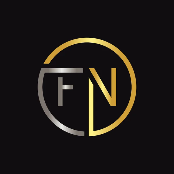 初始Fn字母标志创意地形图向量模板 Creativecircle字母Fn标志向量 — 图库矢量图片