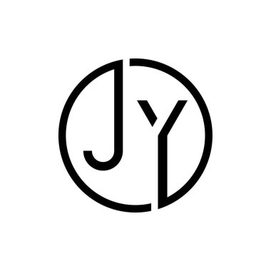 Yaratıcı harf JY Logo Tasarım Vektör Şablonu. İlk Çember Harf JY Logo Tasarımı