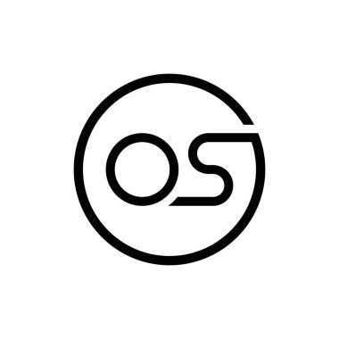 İlk Çember Harf İşlem Logosu Tasarım Vektör Şablonu. Soyut Asgari İşlem Harfleri Logo Tasarımı