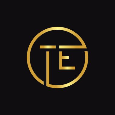 Başlangıç Çemberi TE harfi Logo Tasarım Şablonu. Soyut Harf TE logosu Tasarımı