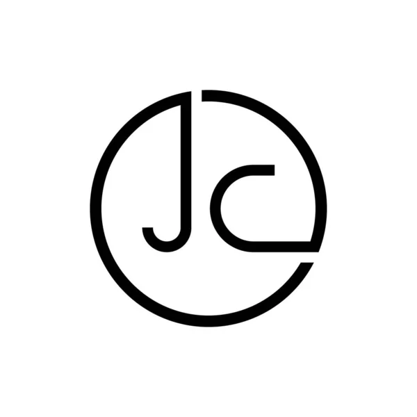 クリエイティブレターJcロゴデザインベクターテンプレート 初期サークルレター Jcロゴデザイン — ストックベクタ