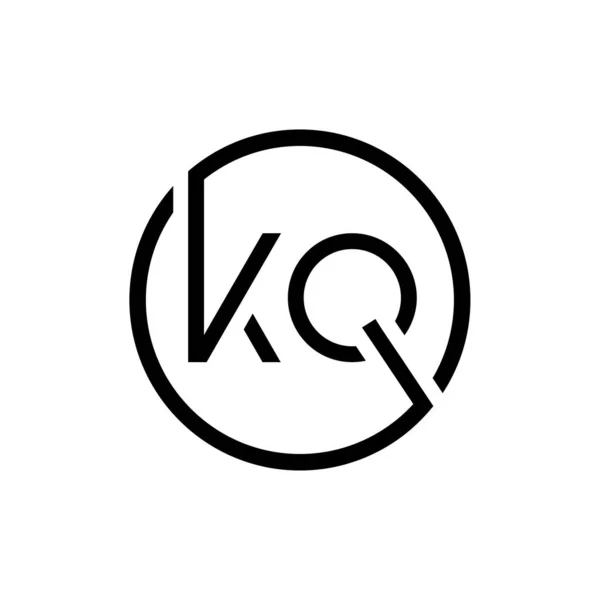Kopplat Brev Logo Design Vektor Mall Kreativ Cirkel Minimal Platt — Stock vektor