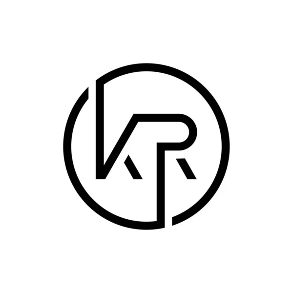 Linked Letter Logo Design Vektor Template Creative Circle Minimal Flaches — Stockvektor