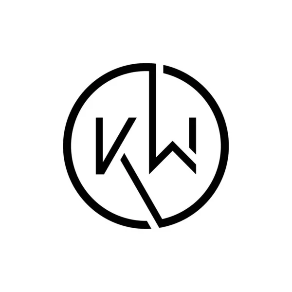 Carta Vinculada Logo Design Vector Template Círculo Criativo Minimal Ilustração —  Vetores de Stock