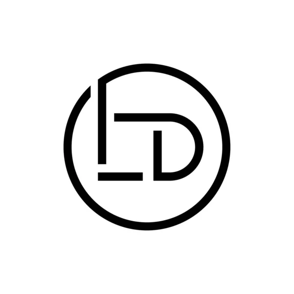 Initial Circle Letter Logo Design Vektor Template Abstrakter Buchstabe Logo — Stockvektor