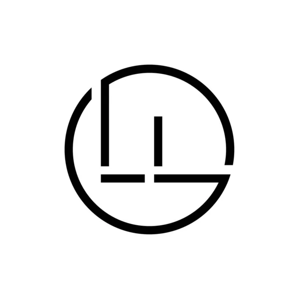 Círculo Inicial Letra Logo Design Vector Template Letra Abstrata Logo — Vetor de Stock