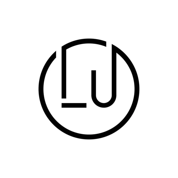 Círculo Inicial Letra Logo Design Vector Template Letra Abstrata Logo — Vetor de Stock