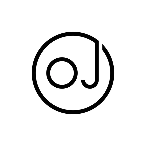 Wstępne Koło List Logo Design Wektor Szablon Streszczenie Minimalny Projekt — Wektor stockowy