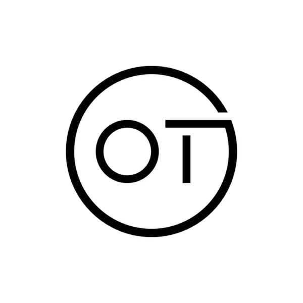 Carta Círculo Inicial Logo Design Vector Template Abstract Minimal Carta — Vetor de Stock