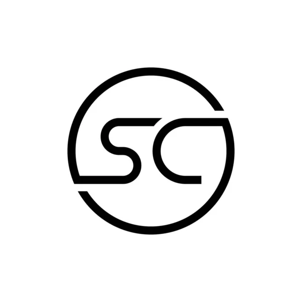 Начальный Круг Буква Логотип Дизайн Векторного Шаблона Дизайн Логотипа — стоковый вектор