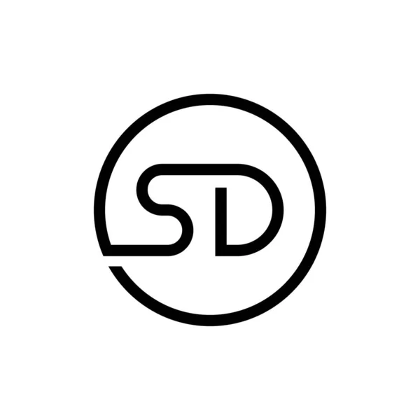 Kezdeti Kör Betű Logo Design Vektor Sablon Absztrakt Levél Logó — Stock Vector