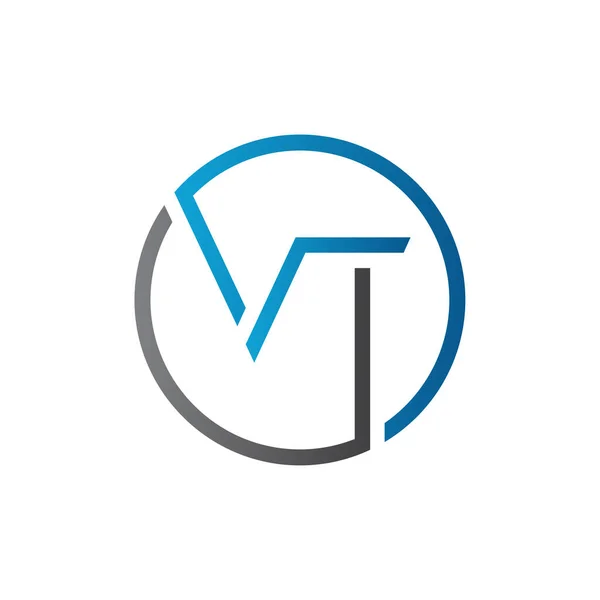 Círculo Inicial Carta Logo Creative Typography Vector Template Carta Criativa —  Vetores de Stock