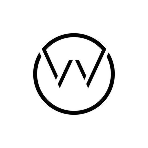 Círculo Inicial Carta Logo Creative Typography Vector Template Carta Criativa —  Vetores de Stock