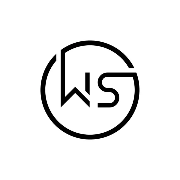 Wstępne Koło Litera Logo Design Wektor Szablon Początkowo Powiązany List — Wektor stockowy