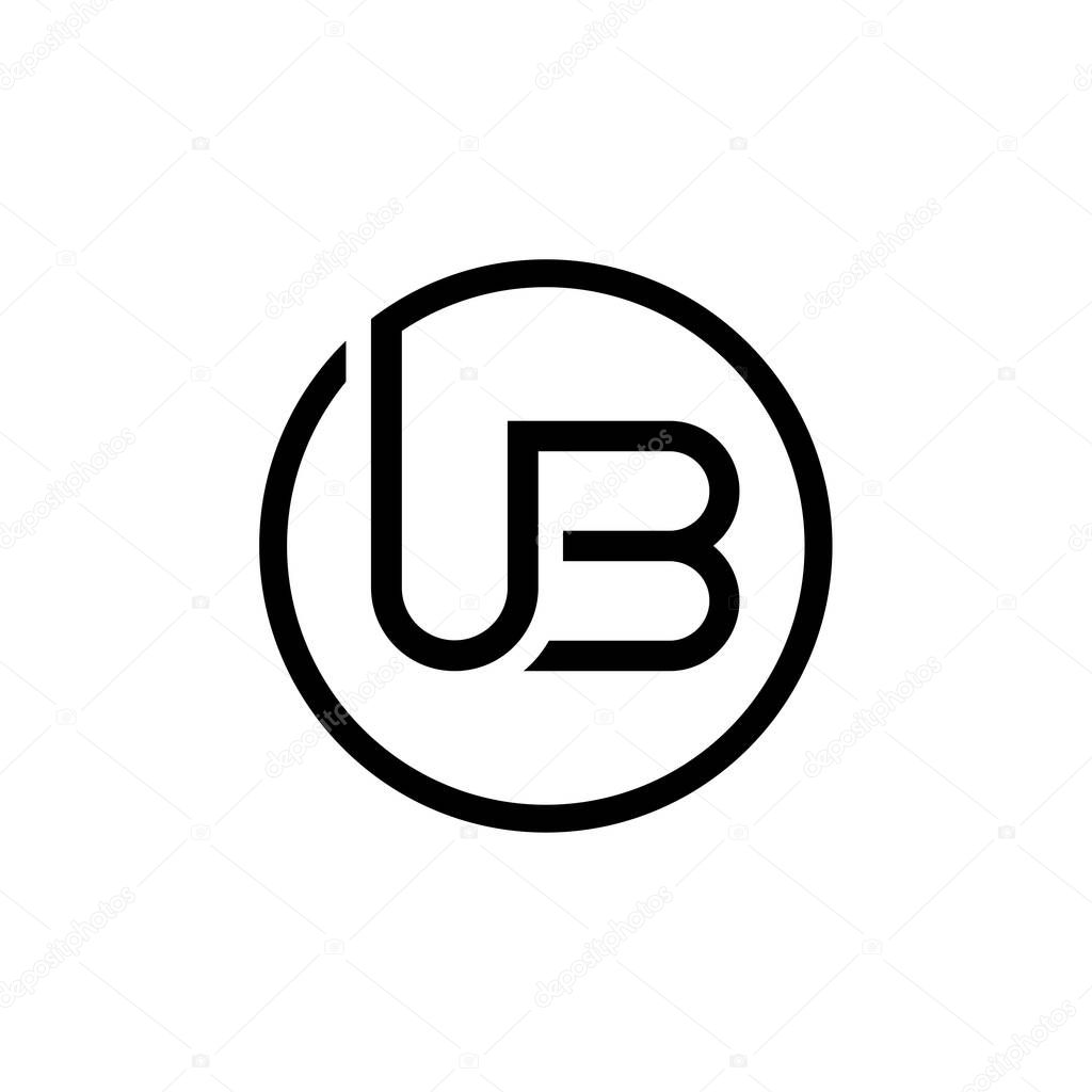 Initial Circle UB letter Logo Design vector Template. Abstract Letter UB logo Design