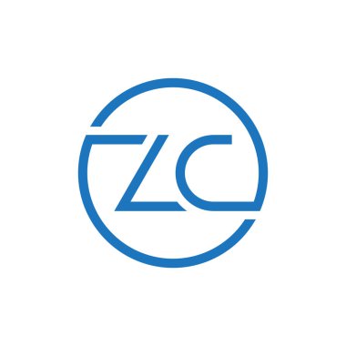 ZC Logo Tasarım Vektör Şablonu. Başlangıç Çemberi Harfi ZC Vektör İllüstrasyonu