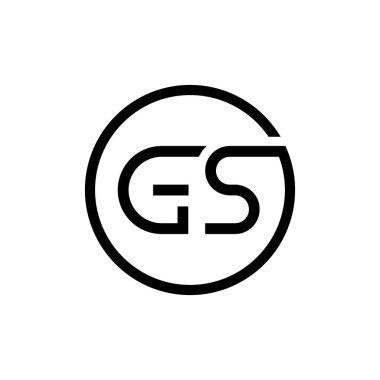 Başlangıç Çemberi GS Harf Logosu Yaratıcı Tipografi Vektör Şablonu. Yaratıcı Harf GS logo tasarımı