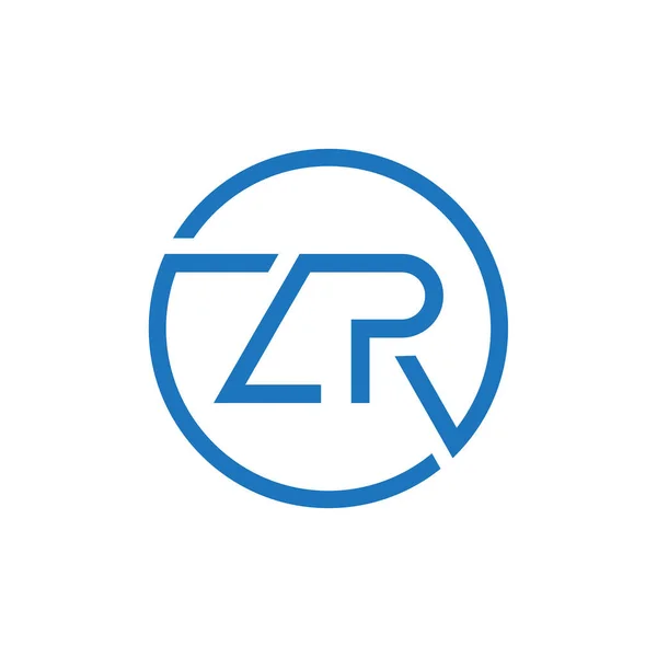 Zr标志设计矢量模板 初始圆形字母Zr向量说明符 — 图库矢量图片