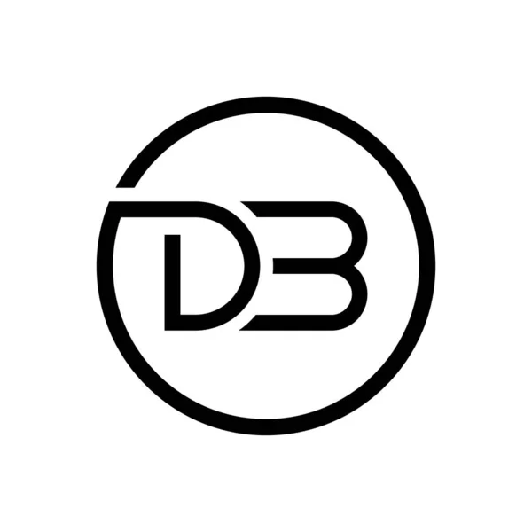 初始Db字母标志创意地形图向量模板 创意圆环字母Db标志设计 — 图库矢量图片