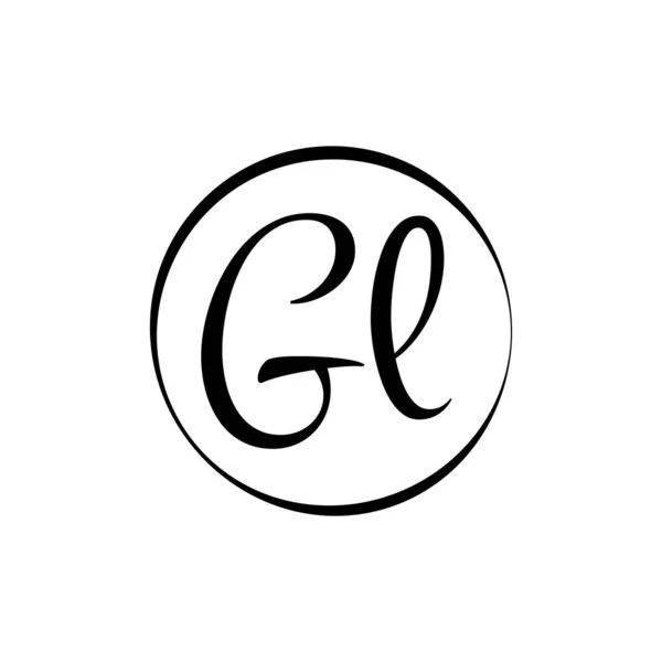 Modèle Vectoriel Typographie Créative Logo Lettre Script Initial Script Créatif — Image vectorielle
