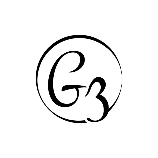 Initial Script Letter Logo Creative Typography Vector Template Creative Script — Stock Vector