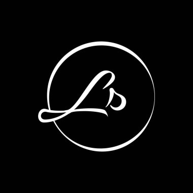 İlk LS harfi Logo Tasarım Şablonu. Soyut Betik Harf L logosu Tasarımı