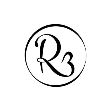 İlk rz harfi Logo Tasarım Şablonu. Soyut Betik Harf Rz logo tasarımı.