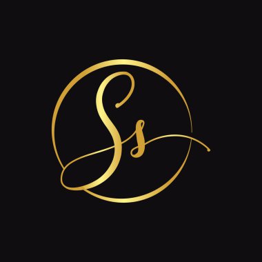 İlk SS harfi Logo Tasarım Şablonu. Soyut Betik Harf SS logo tasarımı