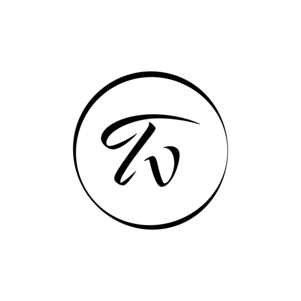 Carta Inicial Logo Design Vector Template Abstract Script Carta Logotipo —  Vetores de Stock