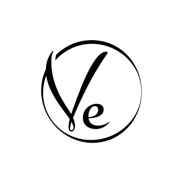 Carta Inicial Logo Diseño Plantilla Vectorial Letra Abstracta Del Script — Vector de stock