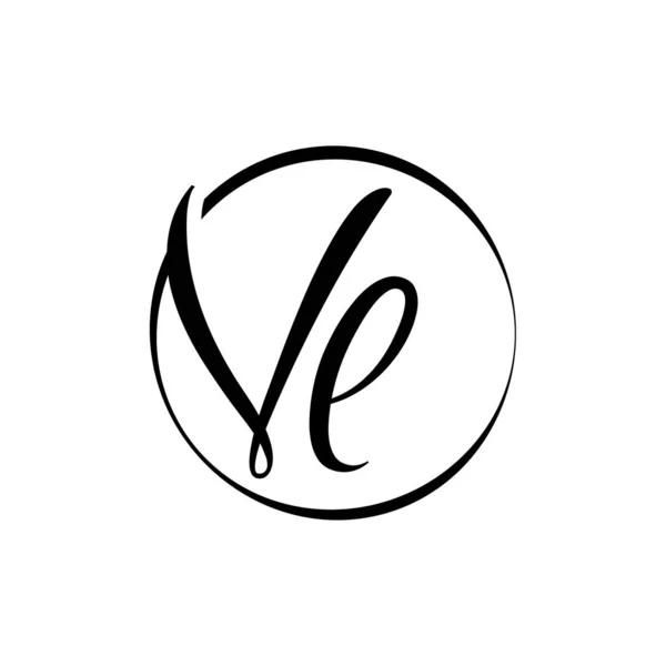Carta Inicial Logo Diseño Plantilla Vectorial Letra Script Abstracta Logo — Vector de stock