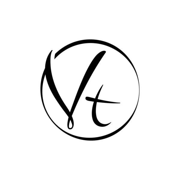 Počáteční Vektorová Šablona Návrhu Loga Abstrakt Script Letter Logo Vector — Stockový vektor