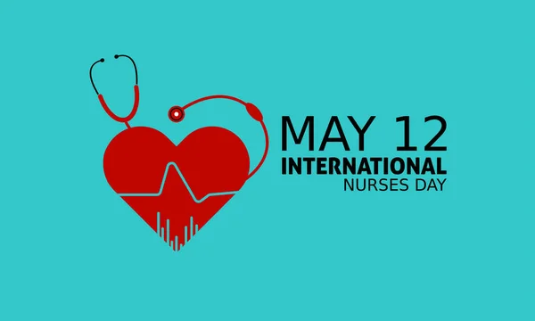 간호사의 International Nurses Day 기념하는 날이다 Banner Poster International Awareness — 스톡 벡터
