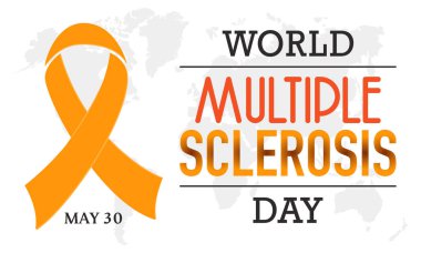 Dünya Çoklu Sklerozu (MS Day) Günlük Sağlık Önleme ve Farkındalık Vektörü Konsepti. Pankart, Poster MS Gün Farkındalık Şablonu.