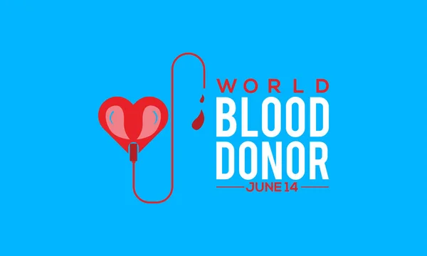 Vér Donorok Világnapja Orvosi Megelőzés Tudatosság Vektor Vektor Háttér Banner — Stock Vector