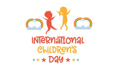 Uluslararası Çocuk Günü. Afiş, Çocuk Bilinç Şablonu Posteri.