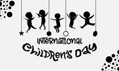 Uluslararası Çocuk Günü. Afiş, Çocuk Bilinç Şablonu Posteri.