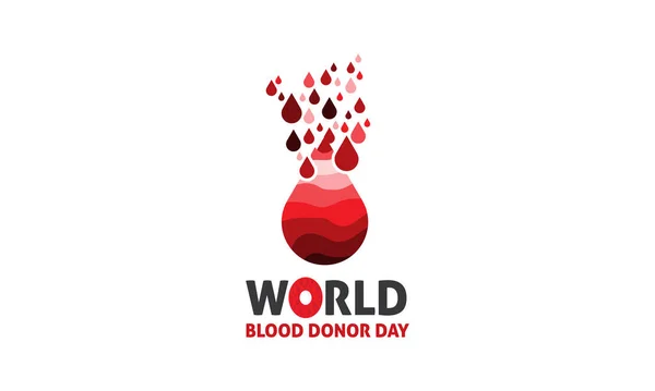 Světový Den Dárců Krve Lékařská Prevence Povědomí Vektorové Pozadí Banner — Stockový vektor