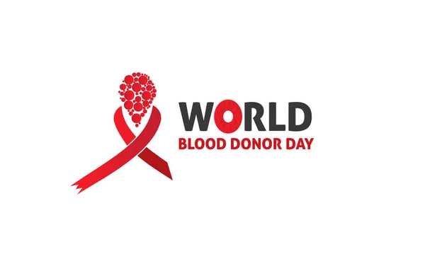 Vér Donorok Világnapja Orvosi Megelőzés Tudatosság Vektor Vektor Háttér Banner — Stock Vector