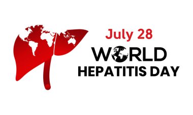 Dünya Hepatit Günü Arkaplan Vektörü Bayrağı Konsepti. Hepatit Günü Farkındalık Şablonu Arkaplan, Sancak, Poster, Kart.