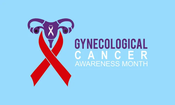 Gynecological Cancer Awareness Banner Design Importance Bringing Awareness Cervical Ovarian — Stock Vector