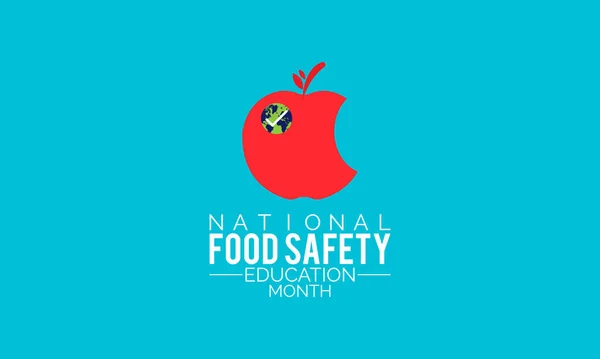 Εθνικό Πανό Μήνα Εκπαίδευσης Για Την Ασφάλεια Των Τροφίμων Αφίσα — Διανυσματικό Αρχείο
