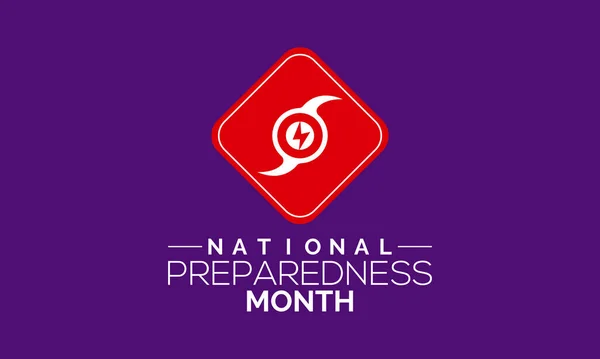 National Preparedness Month Npm Vector Banner Poster Card Background Design — Stock Vector