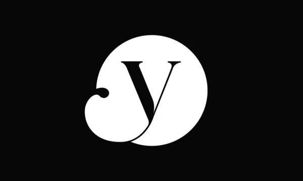 Počáteční Písmeno Černá Barva Bílým Pozadí Logo Design Vektorové Šablony — Stockový vektor