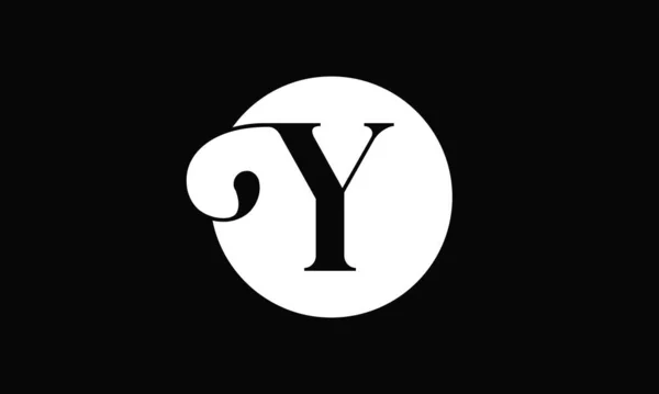 Inicial Letra Negro Color Con Fondo Blanco Logo Diseño Vector — Vector de stock