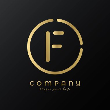 Technology Letter F Logo Design vector Template. Abstract Minimalist Typography Letter F Logo Design