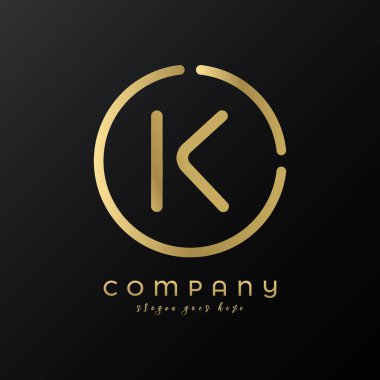 Technology Letter K Logo Design vector Template. Abstract Minimalist Typography Letter K Logo Design