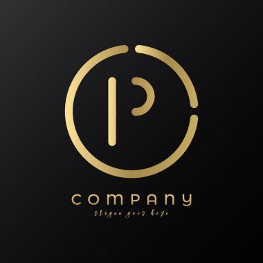 Technology Letter P Logo Design vector Template. Abstract Minimalist Typography Letter P Logo Design