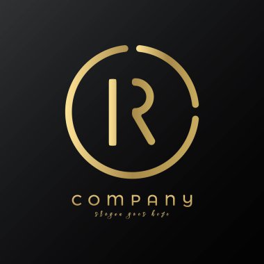 Technology Letter R Logo Design vector Template. Abstract Minimalist Typography Letter R Logo Design